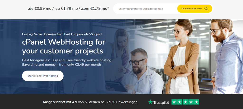 HostEurope web hosting providers in Europe